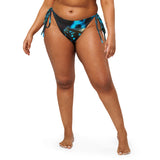 avant grande taille - Bas de Bikini String Doublé Banane Recyclé UPF50+ Bénitier Bleu - Couleurs Lagon