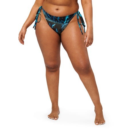 avant grande taille -Bas de Bikini String Doublé Banane Recyclé UPF50+ Bénitier Bleu 2 - Couleurs Lagon