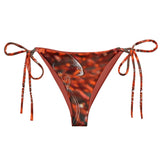 avnt à plat Bas de Bikini String Doublé Rouge Recyclé UPF50+ Gorgone Nautilus - Couleurs Lagon