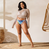avant grande taille - Bas de Bikini String Doublé Lavande Recyclé UPF50+ Meduse - Couleurs Lagon