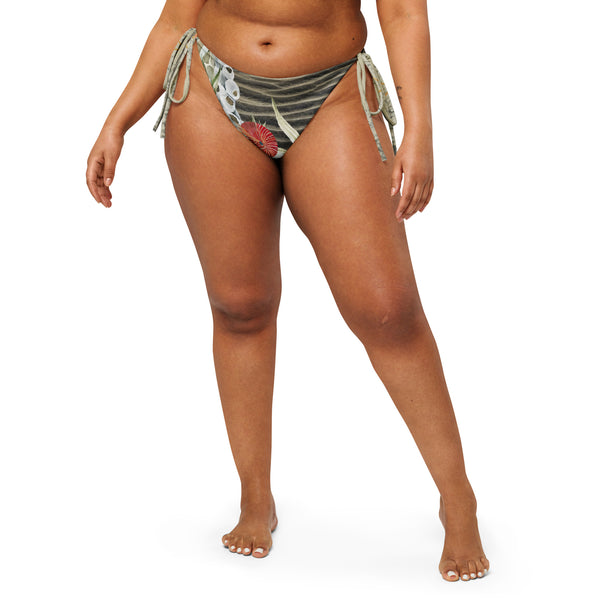 avant grande taille - Bas de Bikini String Doublé Or Recyclé UPF50+ Sable Coquillage - Couleurs Lagon