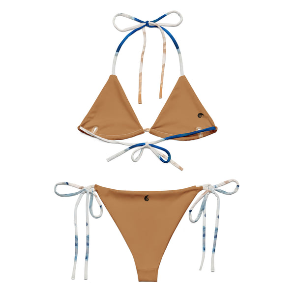 Couleurs Lagon - Sexy Bikini Push-Up String Entièrement Doublé Recyclé UPF50+ TIEDYE BLEU OCEAN NUDE