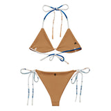 Couleurs Lagon - Sexy Bikini Push-Up String Entièrement Doublé Recyclé UPF50+ TIEDYE BLEU OCEAN NUDE