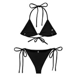 Couleurs Lagon - Sexy Bikini Push-Up String Entièrement Doublé Recyclé UPF50+ NOIR
