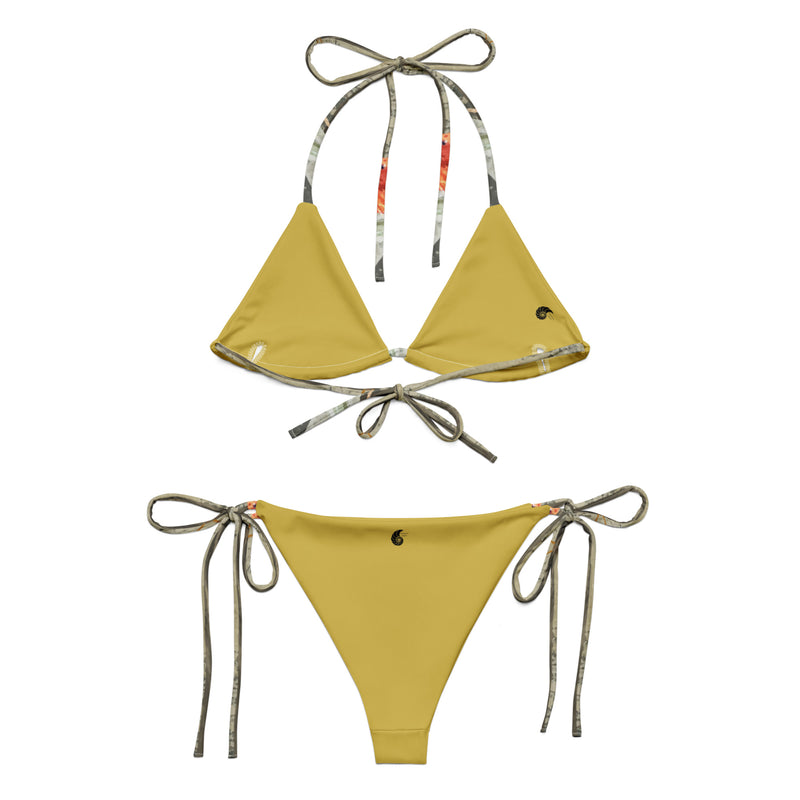 Couleurs Lagon - Sexy Bikini Push-Up String Entièrement Doublé Recyclé UPF50+ COQUILLAGES OR