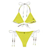 Couleurs Lagon - Sexy Bikini Push-Up String Entièrement Doublé Recyclé UPF50+ FLORAL HIBISCUS CITRUS