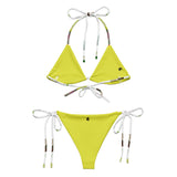 Couleurs Lagon - Sexy Bikini Push-Up String Entièrement Doublé Recyclé UPF50+ FLORAL HIBISCUS CITRUS
