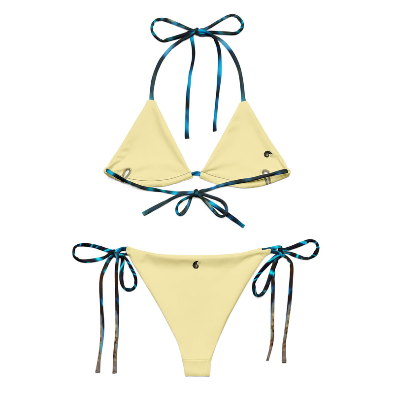 Couleurs Lagon - Sexy Bikini Push-Up String Entièrement Doublé Recyclé UPF50+ BENITIER PASSION BANANE