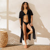 Couleurs Lagon - Sexy Bikini Push-Up String Entièrement Doublé Recyclé UPF50+ NOIR