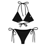 Couleurs Lagon - Sexy Bikini Push-Up String Entièrement Doublé Recyclé UPF50+ NOIR