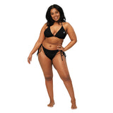 Couleurs Lagon - Sexy Bikini Push-Up String Entièrement Doublé Recyclé UPF50+ NOIR
