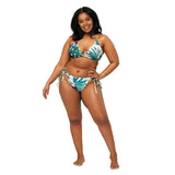 Couleurs Lagon - Sexy Bikini Push-Up String Entièrement Doublé Recyclé UPF50+ FLORAL BLEU D'ORIENT