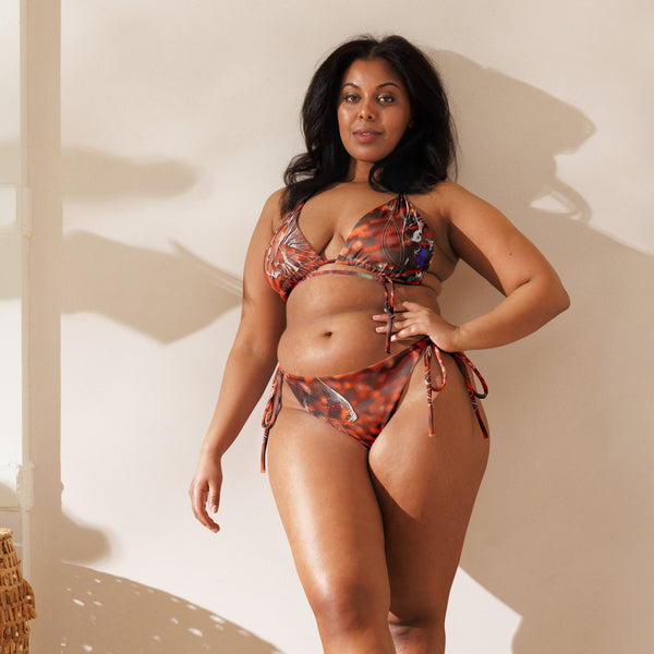 Couleurs Lagon - Sexy Bikini Push-Up String Entièrement Doublé Recyclé UPF50+ GORGONES CARMIN