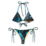 Couleurs Lagon - Sexy Bikini Push-Up String Entièrement Doublé Recyclé UPF50+ BENITIER PASSION BANANE