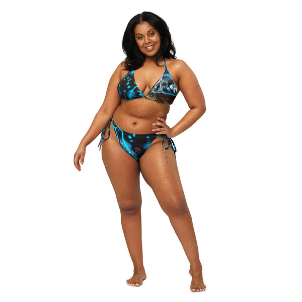 Couleurs Lagon - Sexy Bikini Push-Up String Entièrement Doublé Recyclé UPF50+ BENITIER PASSION BANANE