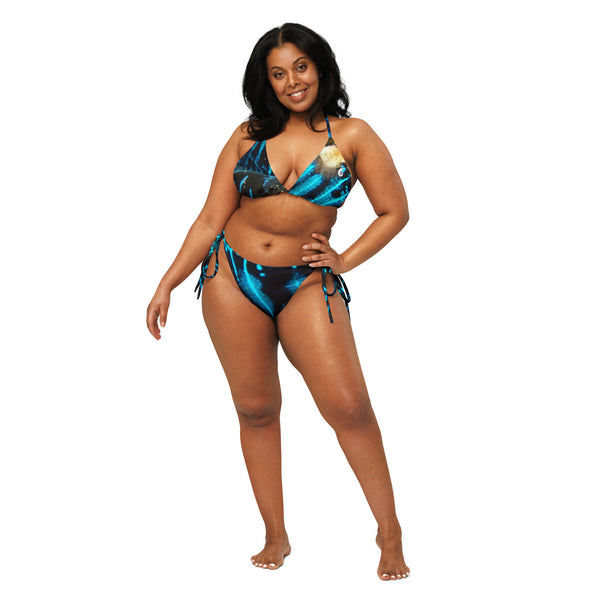 Couleurs Lagon - Sexy Bikini Push-Up String Entièrement Doublé Recyclé UPF50+ BENITIER BANANE