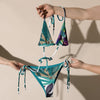 Couleurs Lagon - Sexy Bikini Push-Up String Entièrement Doublé Recyclé UPF50+ FLORAL BLEU ORIENTAL