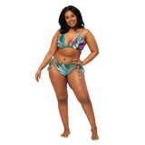Couleurs Lagon - Sexy Bikini Push-Up String Entièrement Doublé Recyclé UPF50+ FLORAL BLEU ORIENTAL