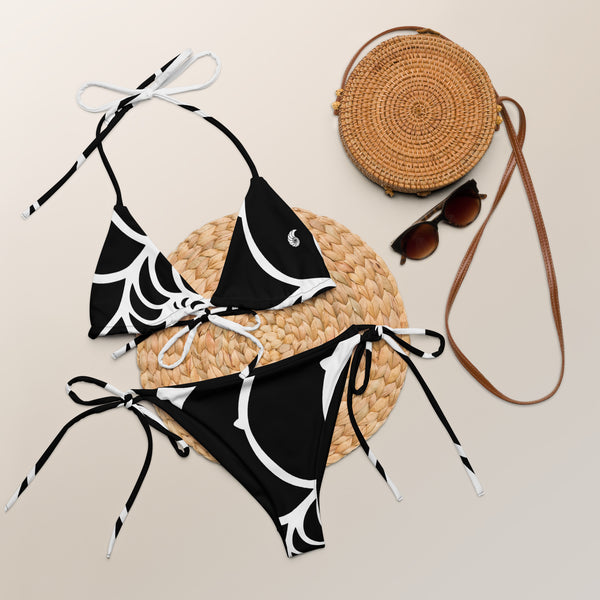 Couleurs Lagon - Sexy Bikini Push-Up String Entièrement Doublé Recyclé UPF50+ NAUTILE NOIR