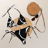Couleurs Lagon - Sexy Bikini Push-Up String Entièrement Doublé Recyclé UPF50+ NAUTILE NOIR
