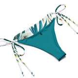 Couleurs Lagon - Sexy Bikini Push-Up String Entièrement Doublé Recyclé UPF50+ FLORAL BLEU D'ORIENT