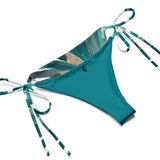 Couleurs Lagon - Sexy Bikini Push-Up String Entièrement Doublé Recyclé UPF50+ FLORAL BLEU ORIENTAL