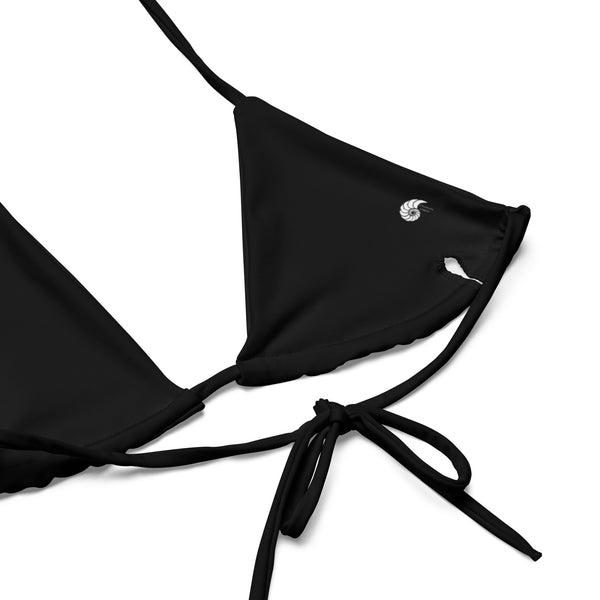 Couleurs Lagon - Sexy Bikini Push-Up String Entièrement Doublé Recyclé UPF50+ NOIR