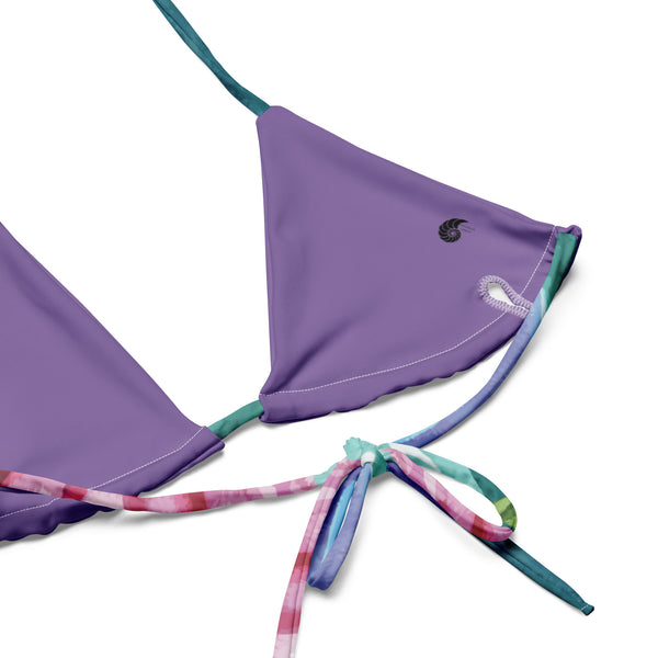 Couleurs Lagon - Sexy Bikini Push-Up String Entièrement Doublé Recyclé UPF50+ MEDUSES LAVENDER