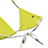 Couleurs Lagon - Sexy Bikini Push-Up String Entièrement Doublé Recyclé UPF50+ FLORAL HIBISCUS CITRUS