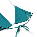 Couleurs Lagon - Sexy Bikini Push-Up String Entièrement Doublé Recyclé UPF50+ FLORAL BLEU ORIENTAL
