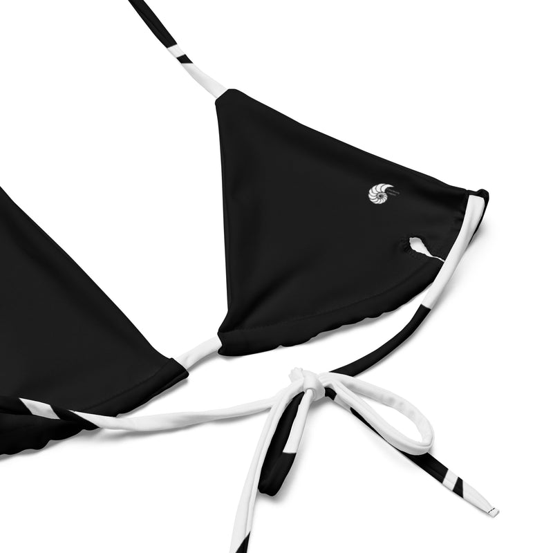 Couleurs Lagon - Sexy Bikini Push-Up String Entièrement Doublé Recyclé UPF50+ NAUTILE NOIR