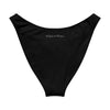dos a plat - Noir - Bas de maillot de bain échancré recyclé UPF 50+ Couleurs Lagon