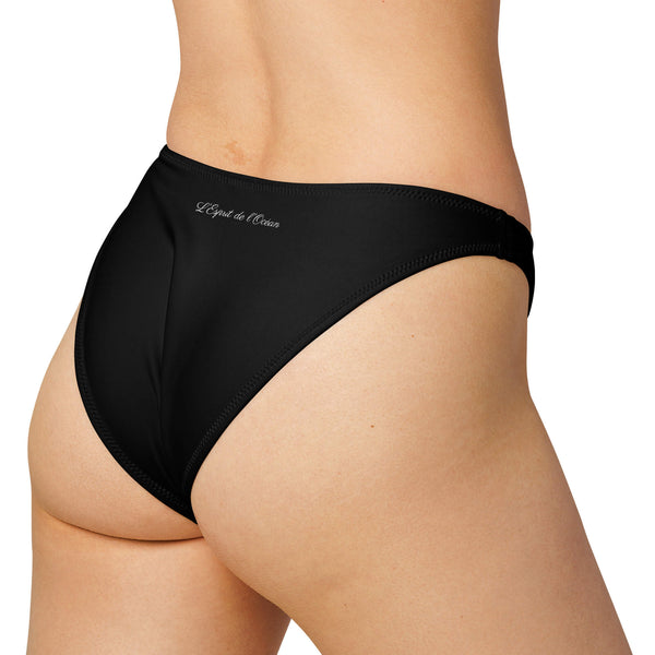 dos - Noir - Bas de maillot de bain échancré recyclé UPF 50+ Couleurs Lagon