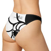 dos - Nautile blanc - Bas de maillot de bain échancré recyclé UPF 50+ Couleurs Lagon