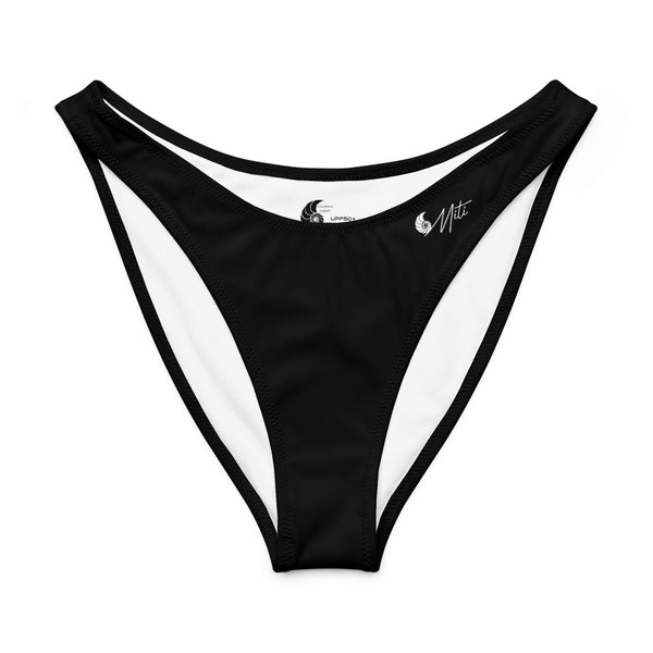 avant a plat - Noir - Bas de maillot de bain échancré recyclé UPF 50+ Couleurs Lagon