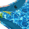 gros plan - Island Vibes – Bas de maillot de bain échancré recyclé UPF 50+ Couleurs Lagon