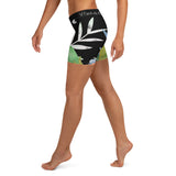 Couleurs Lagon - Short de Bain AllSportAqua NOIR FLORAL HIBISCUS LIBELLULE