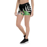 Couleurs Lagon - Short de Bain AllSportAqua NOIR FLORAL HIBISCUS LIBELLULE