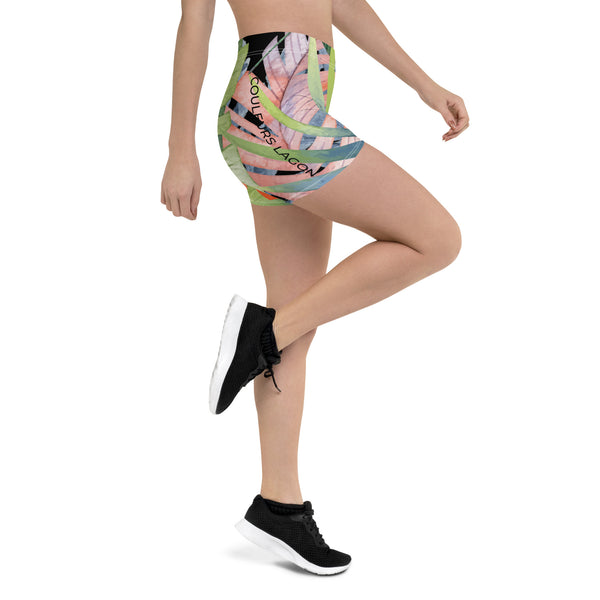 Couleurs Lagon - Short de Bain AllSportAqua NOIR FLORAL HIBISCUS