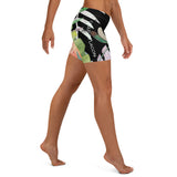Couleurs Lagon - Short de Bain AllSportAqua NOIR FLORAL HIBISCUS LIBELLULE