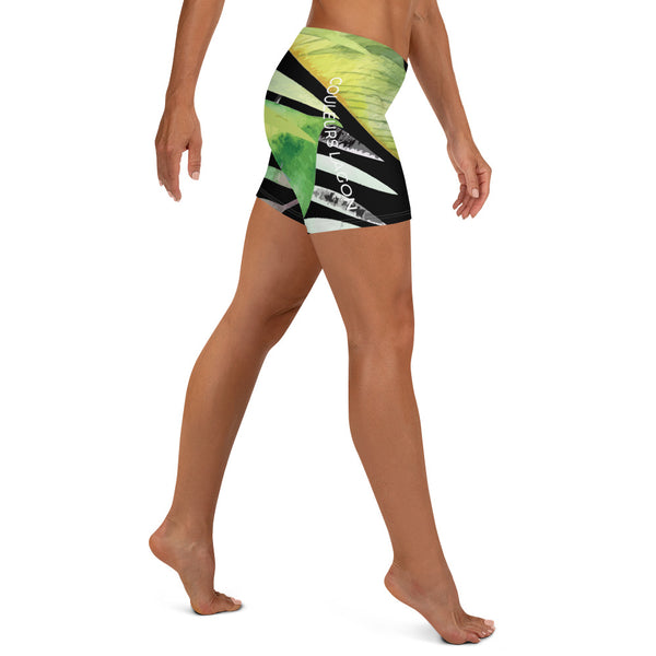 Couleurs Lagon - Shorts Femme AllSportAqua PF1.2 NOIR FLORAL HIBISCUS COLEOPTERES