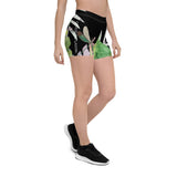 Couleurs Lagon - Short de Bain AllSportAqua NOIR FLORAL HIBISCUS LIBELLULE