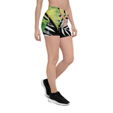 Couleurs Lagon - Shorts Femme AllSportAqua PF1.2 NOIR FLORAL HIBISCUS COLEOPTERES
