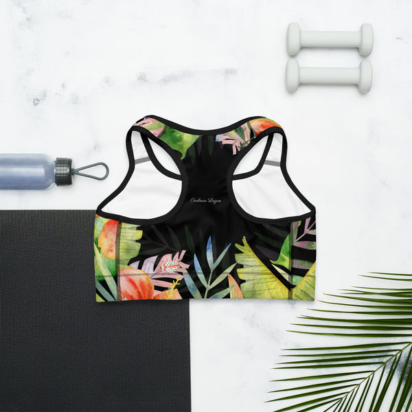 Brassière surf kite femme hibiscus coléoptères — dos Couleurs Lagon Pacifique