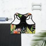 Brassière surf kite femme hibiscus coléoptères — dos Couleurs Lagon Pacifique