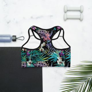 Couleurs Lagon - Brassière de Sport Couleurs Lagon NOIR FLORAL COLEOPTERES