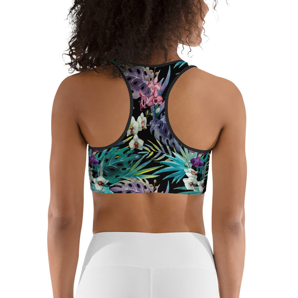 Couleurs Lagon - Brassière de Sport Couleurs Lagon NOIR FLORAL COLEOPTERES