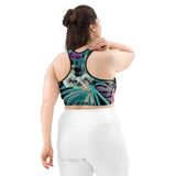 Brassière crossfit femme floral libellule UPF50+ — dos Couleurs Lagon