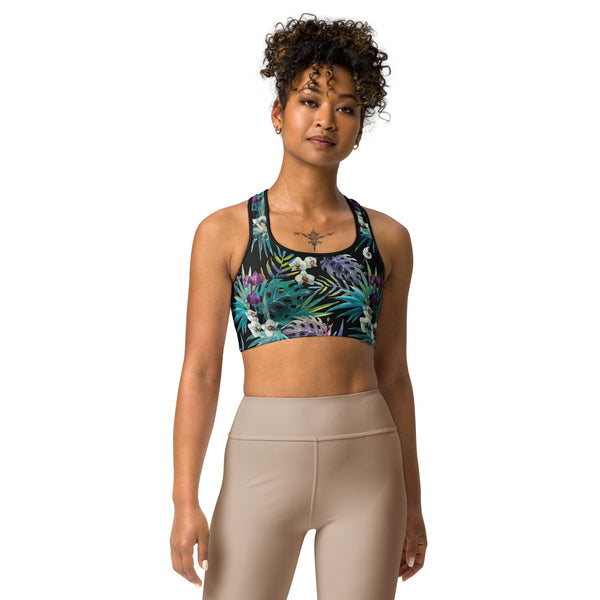 Couleurs Lagon - Brassière de Sport Couleurs Lagon NOIR FLORAL COLEOPTERES
