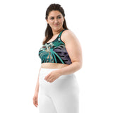 Top sport nautique femme motif libellule noir — avant Couleurs Lagon